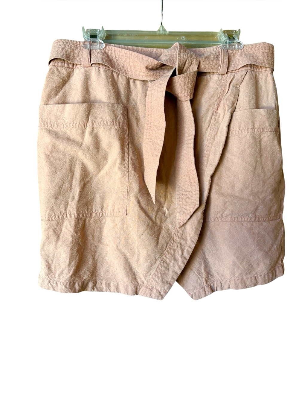 Madewell Peach-Tone Wrap Skirt with Tie Waist